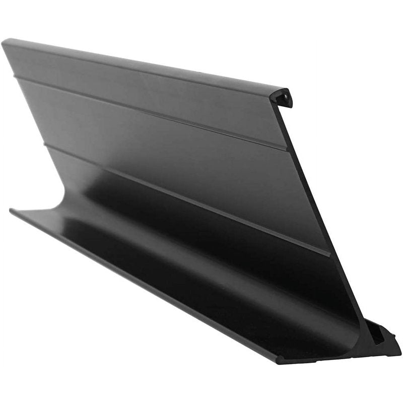 2x8 Inch Aluminum Name Plate Holder for Office Desk - Black