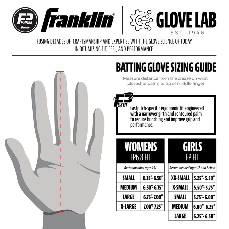 Youth Softball Batting Gloves - Girls Fastpitch & Slowpitch Performance Pair