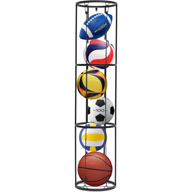 3-Tier Vertical Ball Storage Rack for Garage & Home Organization