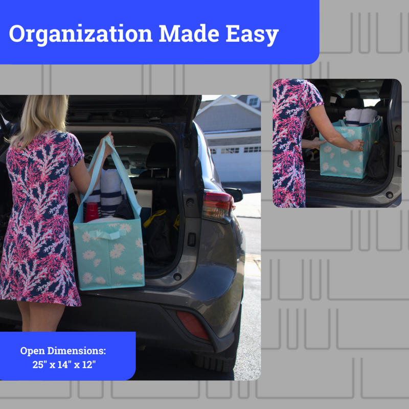 Large Collapsible Storage Totes Set of 3 - All-Purpose Reusable Carry Bags
