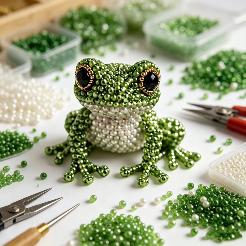 DIY Animal Beading Kit for Kids & Adults - 3D Seed Bead Art Craft Set for Teens and Beginners