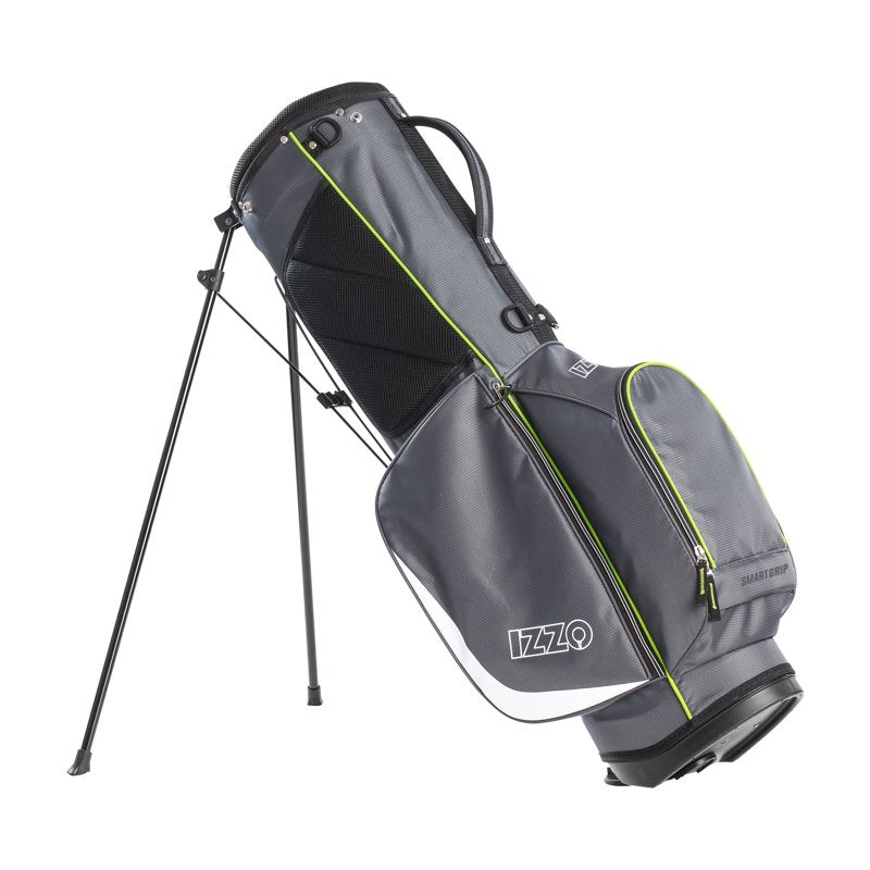Izzo Ultra-Lite Stand Golf Bag - Grey Lime, 3.2 lb