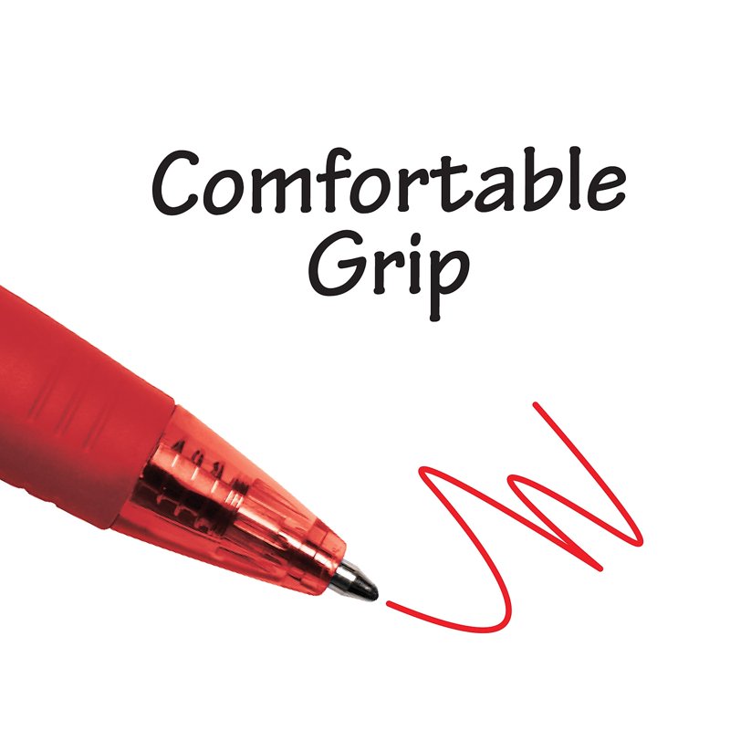 Retractable Medium 1mm Ballpoint Pen - Assorted Ink Colors 18 Pack