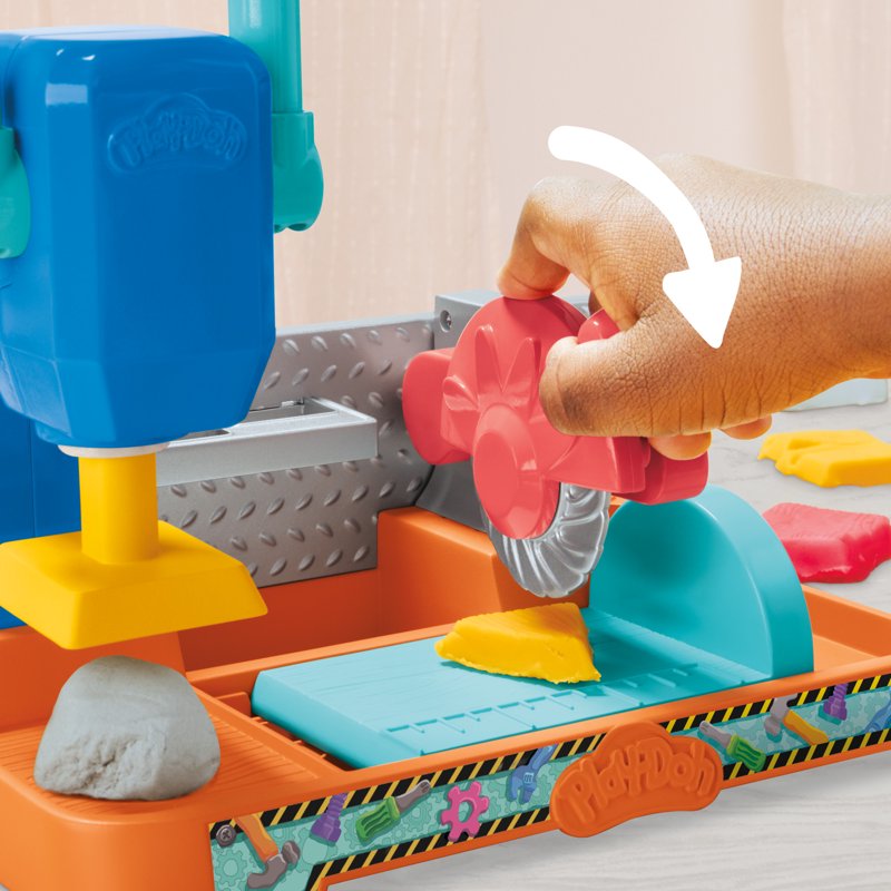 Play-Doh Tool Bench Set with Stampers and Saw for Preschool Kids 3+