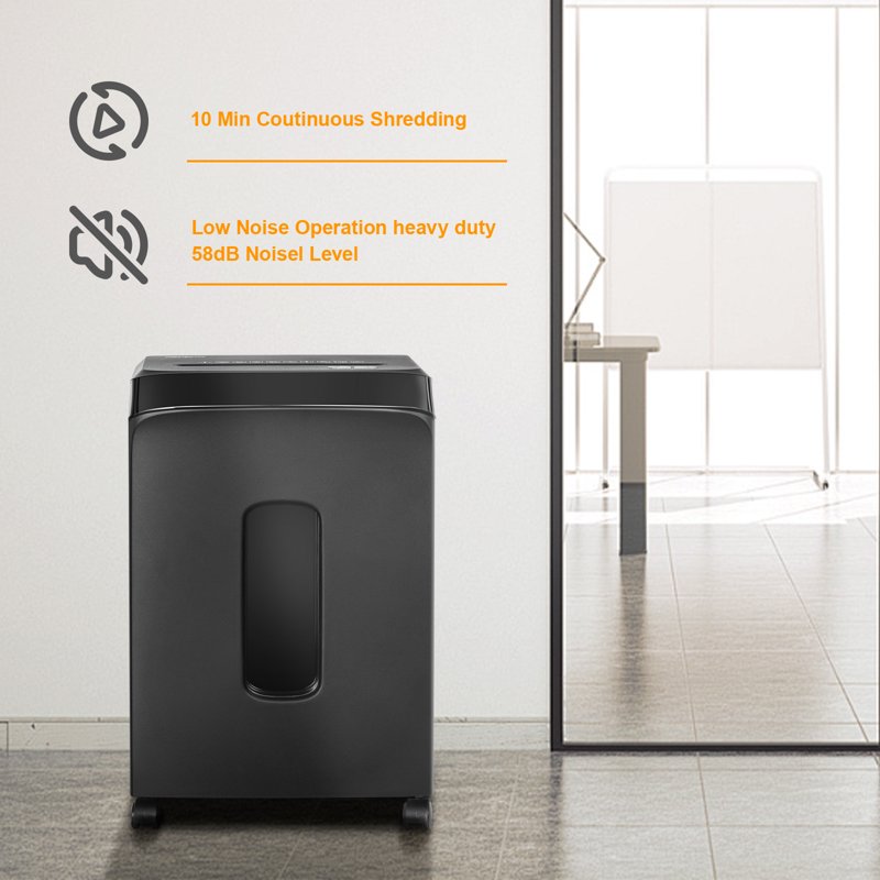 8-Sheet Cross Cut Paper Shredder with 4-Gallon Wastebin for Home Office Security