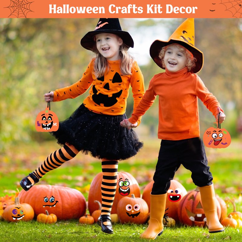 Halloween Foam Pumpkin Craft Kit for Kids - 36 Sets DIY Decorations & Ornaments