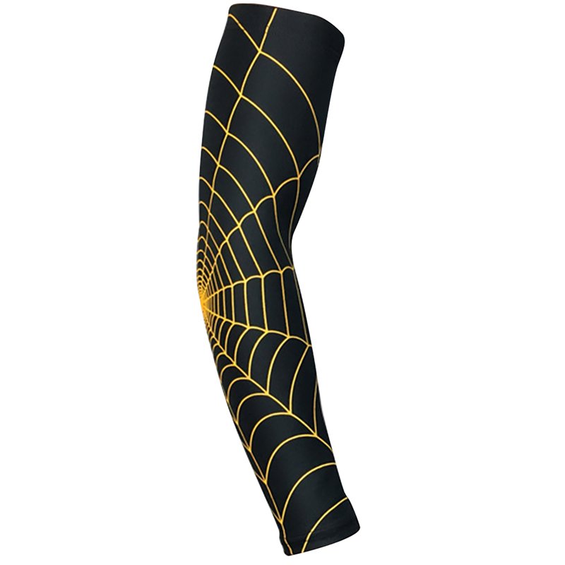 UV Sun Spider Web Pattern Arm Sleeves - Breathable Compression Sports Sleeves