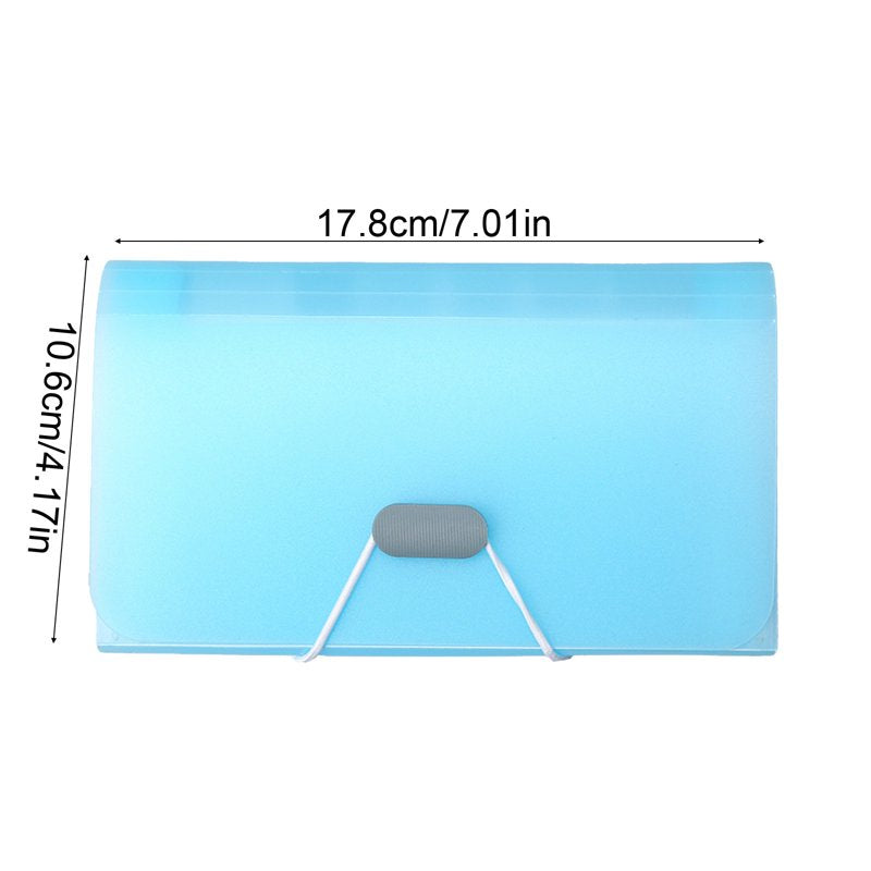 Mini Accordion File Organizer 13-Pocket Document Folder for Receipts Bills Coupons
