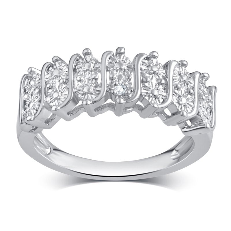 Diamond Accent Silver Tone Fashion Ring - Elegant Jewelry Accessory