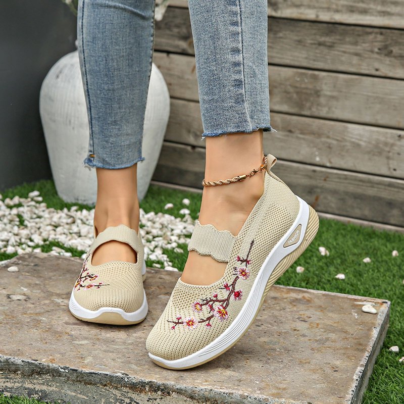 Orthopedic Slip-On Walking Shoes for Women Wide Width Support Casual Sneakers