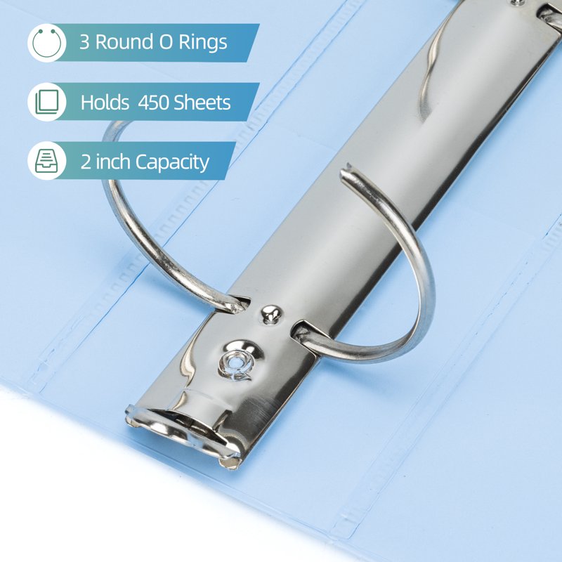 3-Ring View Binders 2 Inch Pack of 6 - Office, School & Home Organization