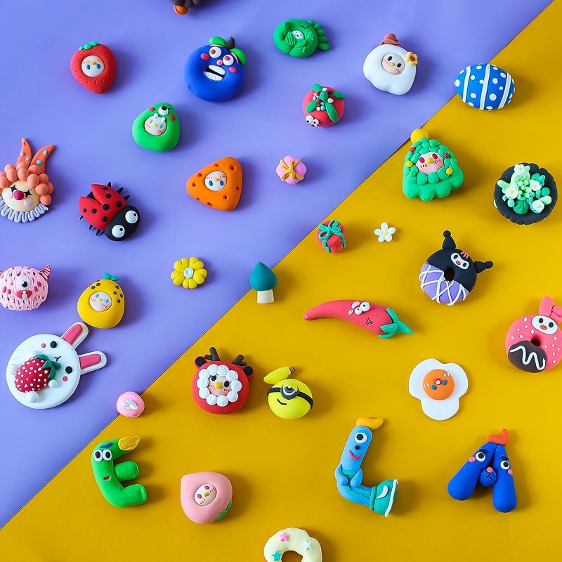 Kids Air Dry Modeling Clay Set - 60 Colors, Soft & Lightweight Craft Kit for Children