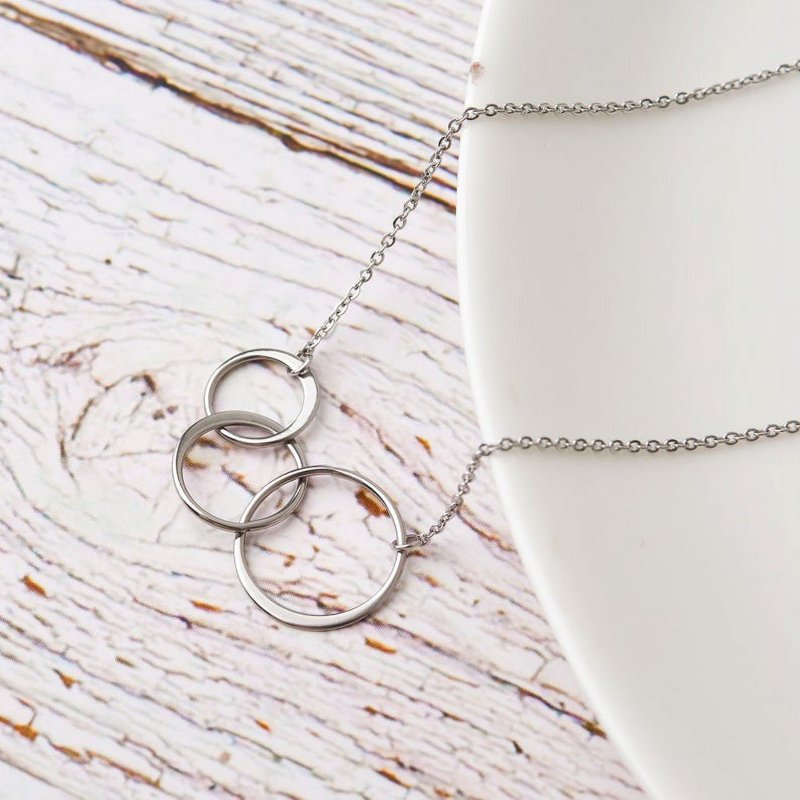 Dainty Interlocking Circle Jewelry Set for Mothers Day and Birthdays