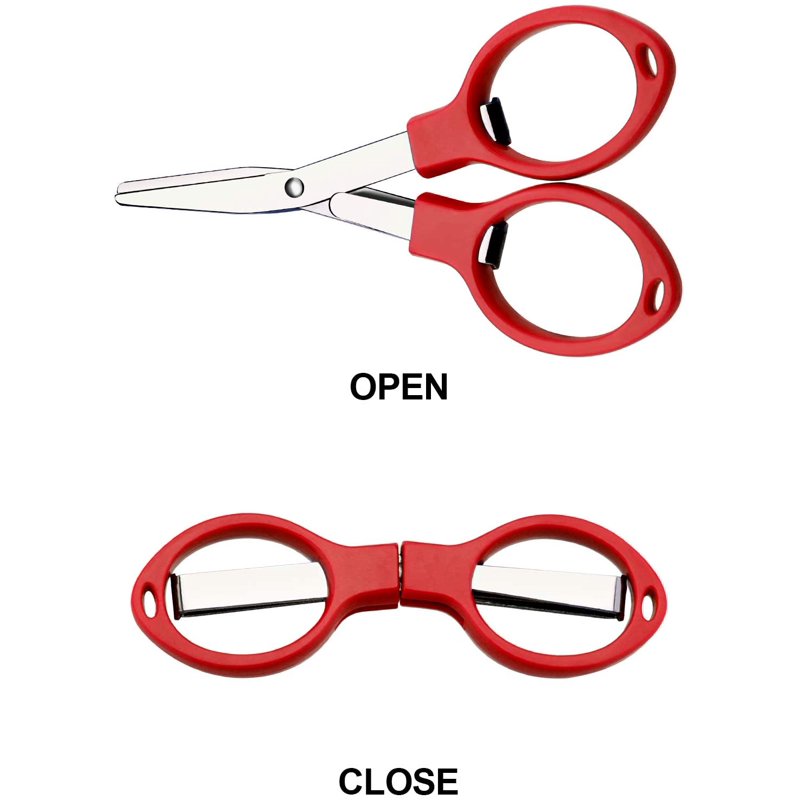 Mini Folding Stainless Steel Scissors Set - 6 Pack, Child Safe, Travel & Home Use