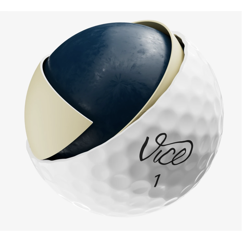 Vice Tour Golf Balls 12 Pack - White, Distance & Control for All Swings