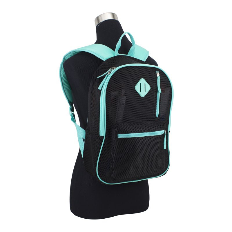 Unisex Mesh Backpack with Multiple Compartments - Durable School & Travel Bag