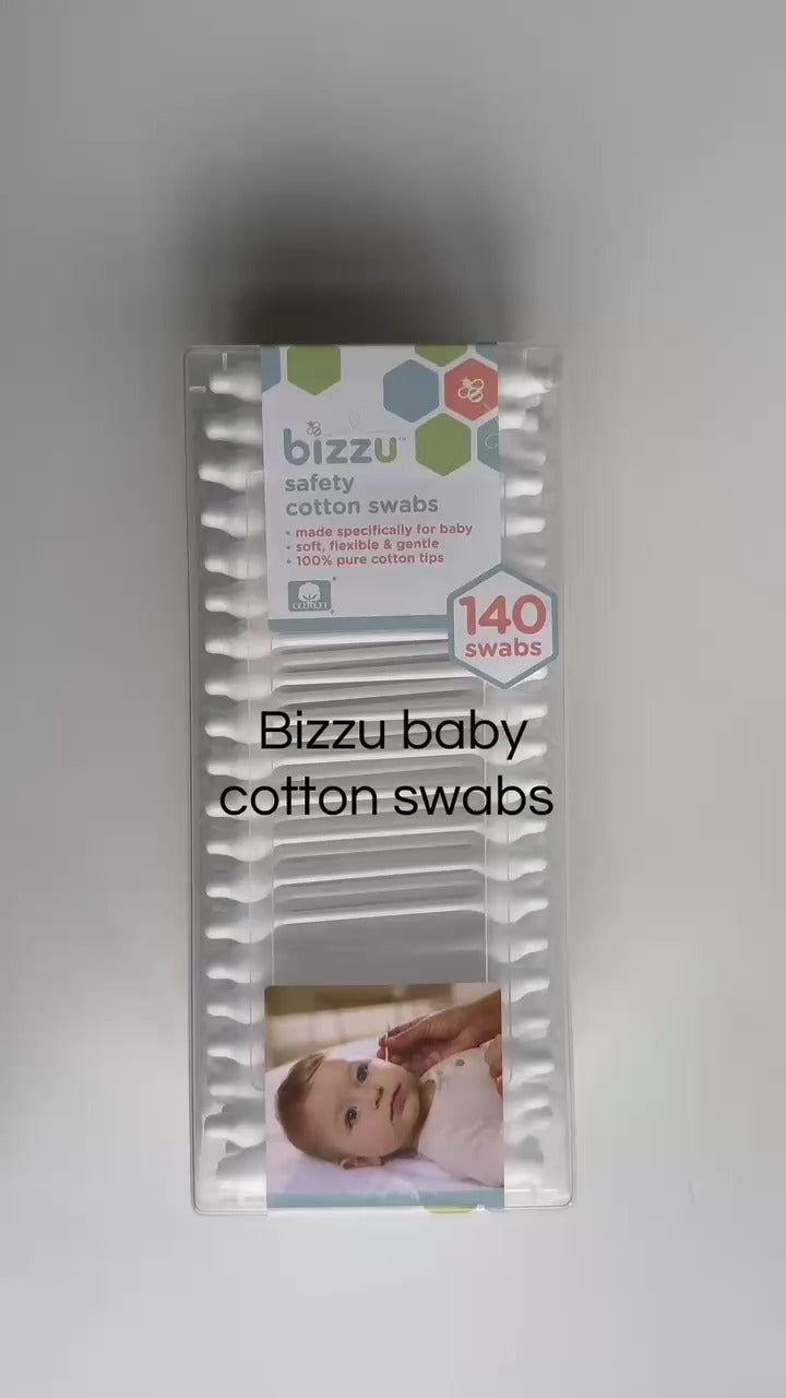 Baby Safety Cotton Swabs 140 Count - Soft, Gentle, Safe for Newborns & Toddlers