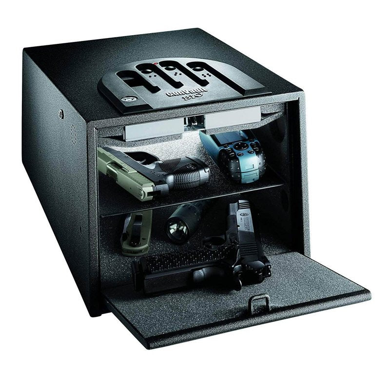 Electronic Gun Safe with Biometric Fingerprint Lock - Steel Handgun & Valuables Lock Box