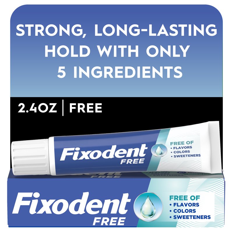 3 Pack Denture Adhesive Cream - Strong Hold, Free from Sulfates & Artificial Ingredients