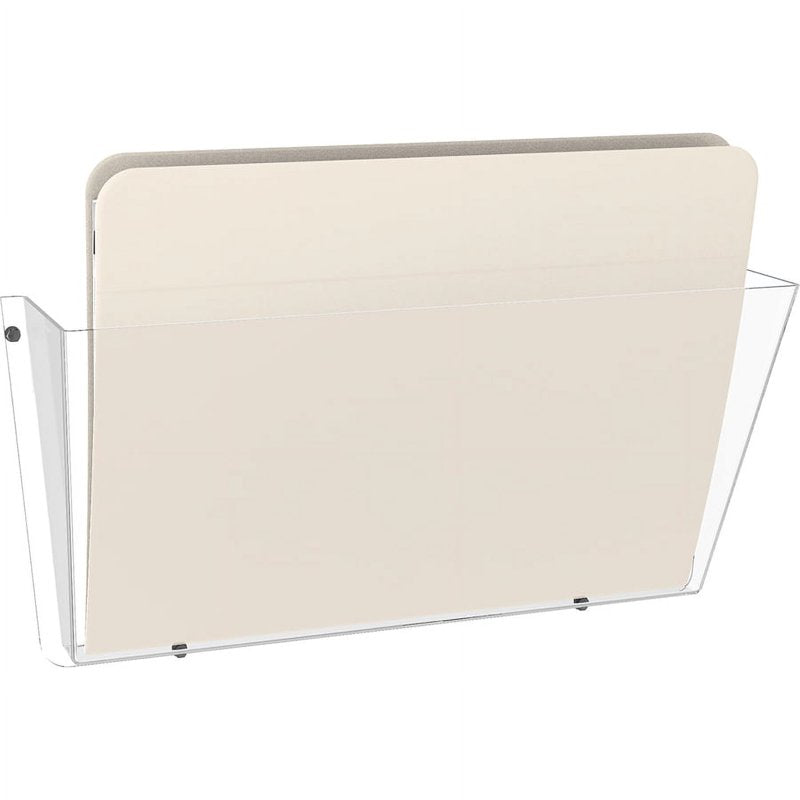 Unbreakable Wall File Organizer - Letter Size Clear Plastic Document Pocket