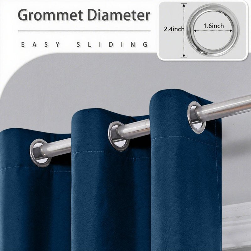Blackout Grommet Curtain with Thermal Insulation - Light Blocking, Noise Reducing, Energy Efficient Window Drapes