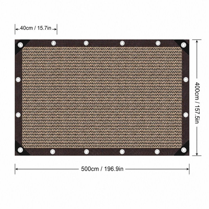 Outdoor Sun Shade & Privacy Screen Brown 90% Shade Cloth - Multiple Sizes
