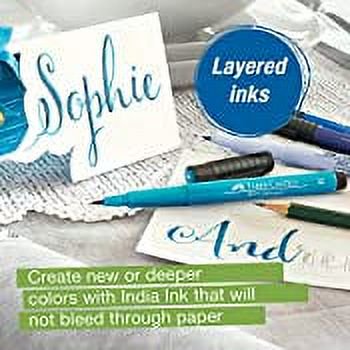 Faber-Castell Pitt Artist Pen Lettering Set Blue for Calligraphy & Art