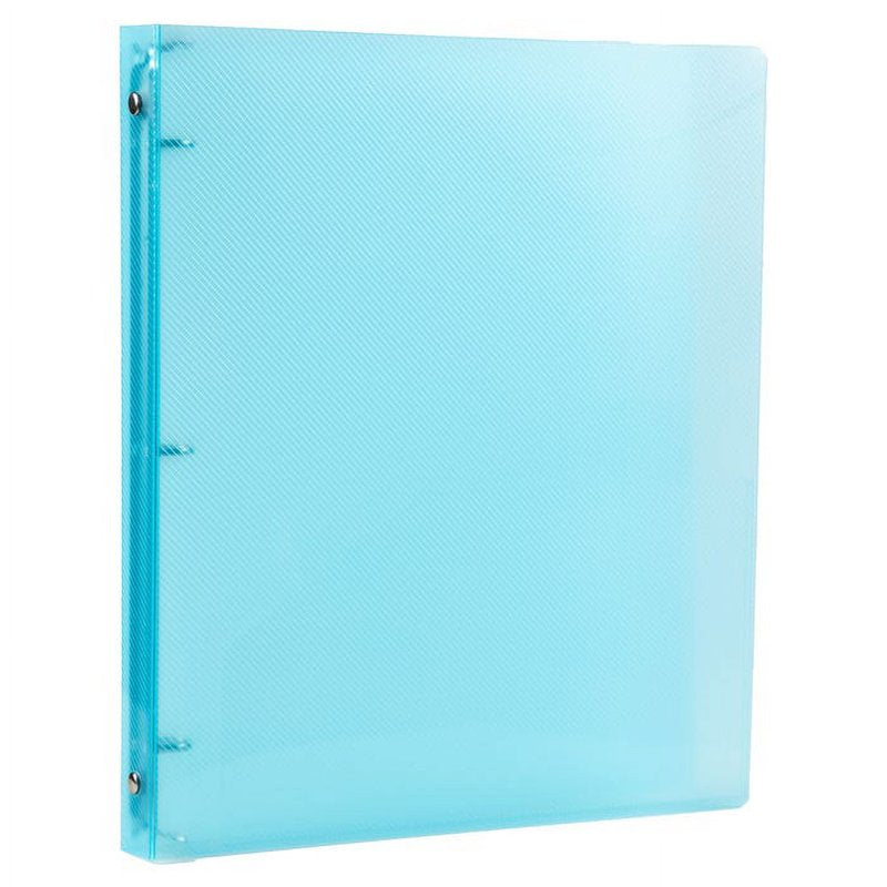 Light Blue Plastic Binder 11.5 x 10.25 Inches 3-Ring Organizer