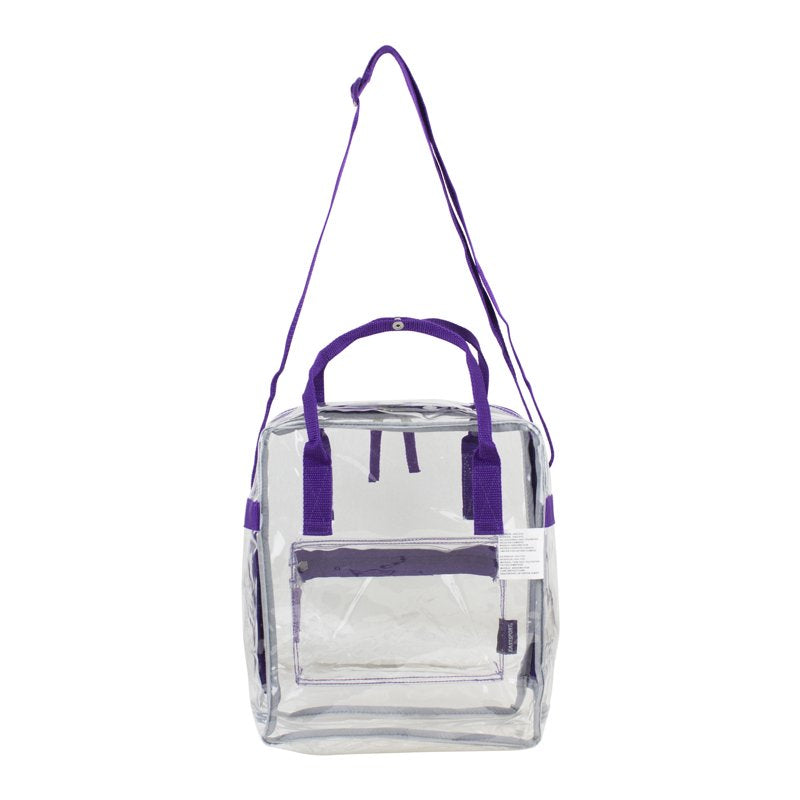 Unisex Clear Handbag Tote Crossbody Bag for Stadiums and Travel