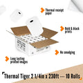 Thermal Paper Rolls for POS & Cash Registers - 50 Rolls, Multiple Sizes & Counts