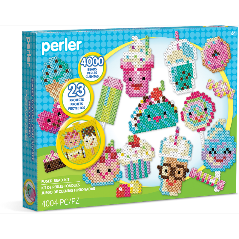 Perler Beads Craft Kit for Kids - 4000+ Colorful Fuse Bead Set with Patterns