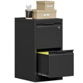 Metal Vertical File Cabinet with Lockable Drawers for Office & Home Storage