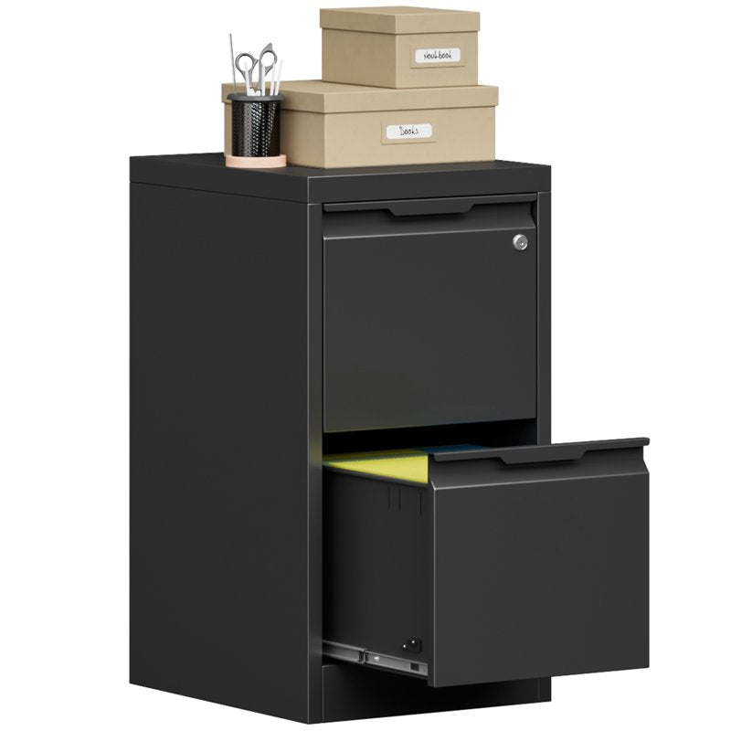 Metal Vertical File Cabinet with Lockable Drawers for Office & Home Storage