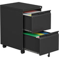 2-Drawer Metal File Cabinet with Lock for Office & Home, Black, Fits A4/Letter/Legal