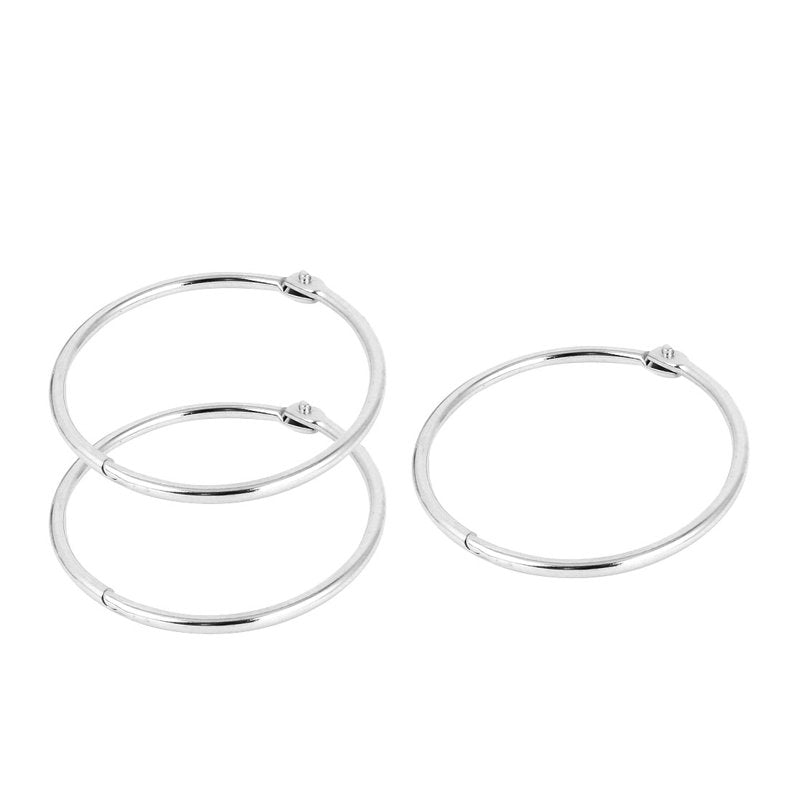 2-Inch Nickel Plated Steel Binder Rings - 3 Pack, Durable Office Organizer