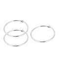2-Inch Nickel Plated Steel Binder Rings - 3 Pack, Durable Office Organizer