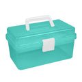 Multi-Compartment Plastic Craft Storage Box with Adjustable Spacers