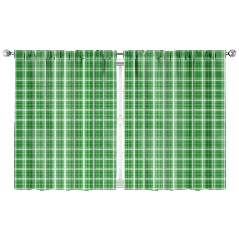 2-Pack Kitchen Tier Curtains 42x54 Inch Rod Pocket Semi-Sheer Window Panels