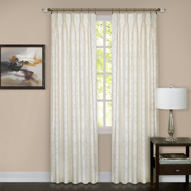 Energy Efficient Blackout Pinch Pleat Curtain Panels - Ivory, 34x63/84 Inches