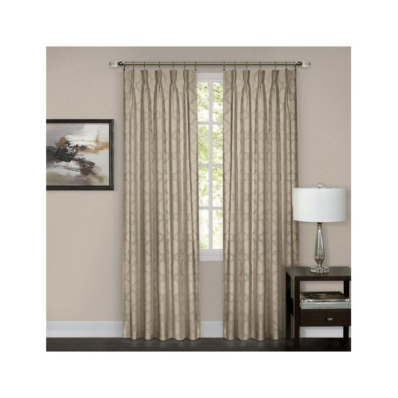 Blackout Window Curtain Panels 34x84 Inch Thermal Insulated Privacy Drapes - Tan, 2-Pack
