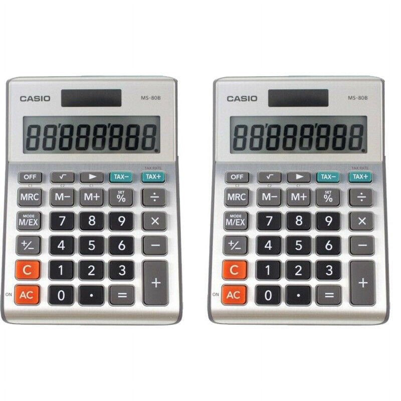 2 Pack Basic Desktop Calculator with 8-Digit Display for Office and School