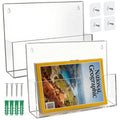 Wall-Mount Acrylic Document Holders 2-Pack for Legal Size Files & Brochures