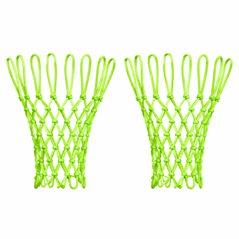 Glow-in-the-Dark Basketball Nets 2-Pack, Heavy-Duty Nylon, 21-Inch, Outdoor Indoor