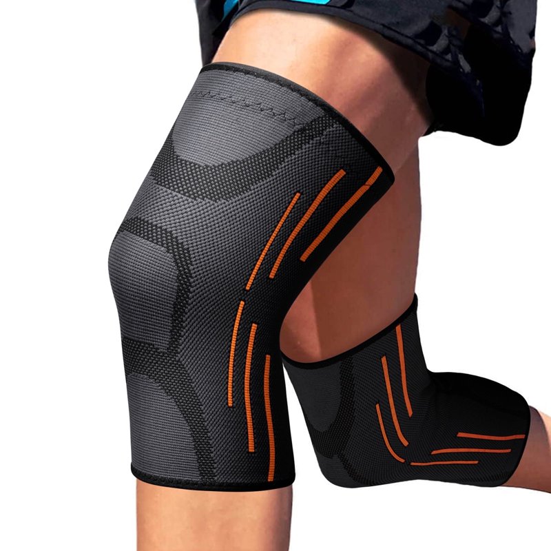 Compression Knee Support Brace for Men Women - Adjustable Size M-XXL