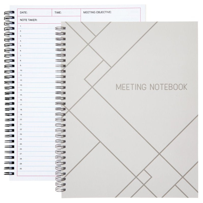 Spiral Notebook for Work - 8.5 x 11 Inches, Pack of 2, White Office Notepads
