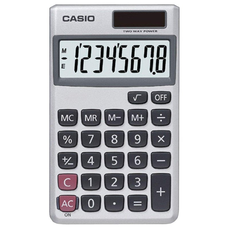 2 Pack Handheld Solar & Battery Powered Calculators with Large Display