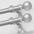 Heavy Duty Adjustable Metal Curtain Rod 36-91 Inch for Windows - Modern Drapery Pole Set