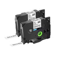 2 Pack Laminated TZE Refills Compatible with Brother P-Touch Label Makers