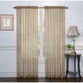 2 Pack High Thread Voile Sheer Window Curtains - Luxury Rod Pocket Drapes