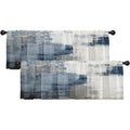 Set of 2 Modern Abstract Window Valances for Living Room and Kitchen, 18x52 Inches, Easy to Hang